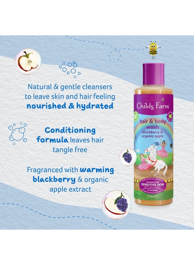Childs Farm Blackberry & Organic Apple Hair & Body Wash 250ml (PACK OF 4) - Image 4