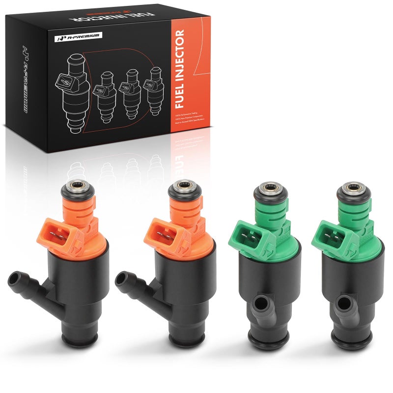 A-Premium APremium Fuel Injectors Set of 4 Compatible with Kia Sportage 19952002 20L Replace 0K01D13260 0K01D13250 - Image 2