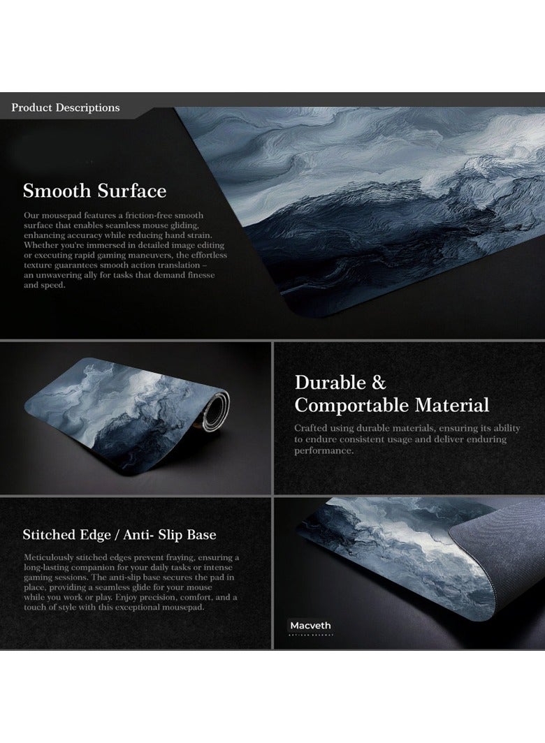 general Large Mouse Pad - Premium Non-Slip Rubber Desk Mat, Heat Transfer Printing, Elegant  Functional，Premium Oversized Desk Pad，Cold Aesthetic, Anti-Slip, Durable Rubber Gaming Mouse Mat - Image 3