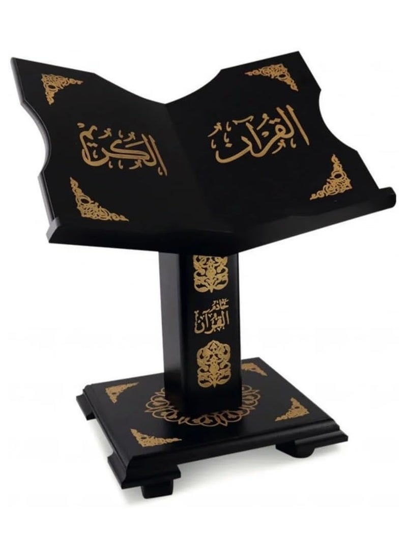 حامل القرآن الكريم مناسب لتلاوة القرآن الكريم أثناء الجلوس على الأرض حجم متوسط ​​- أسود  - Image 2