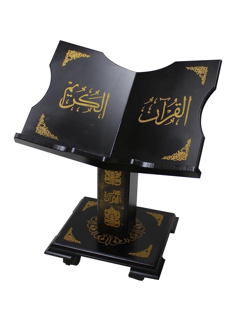 حامل القرآن الكريم مناسب لتلاوة القرآن الكريم أثناء الجلوس على الأرض حجم متوسط ​​- أسود  - Image 4