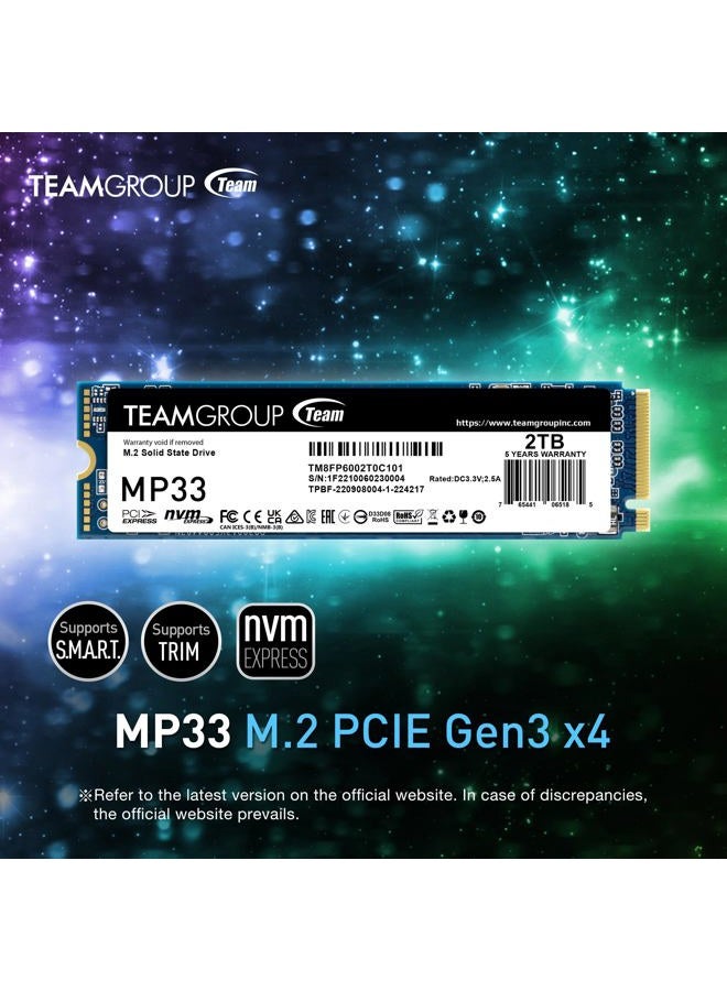 TeamGroup MP33 512GB SLC Cache 3D NAND TLC NVMe 1.3 PCIe Gen3x4 M.2 2280 Internal Solid State Drive SSD (Read/Write Speed up to 1,700/1,400 MB/s) Compatible with Laptop & PC Desktop TM8FP6512G0C101 - Image 4