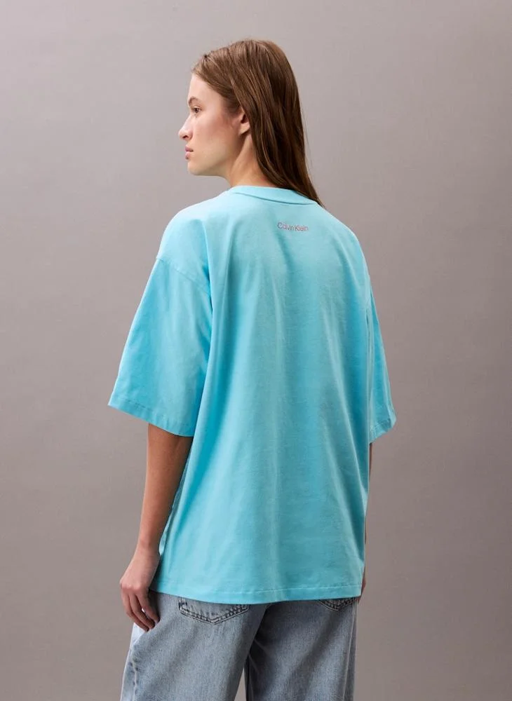 كالفن كلاين جينز Graphic Oversized Crew Neck T-shirt