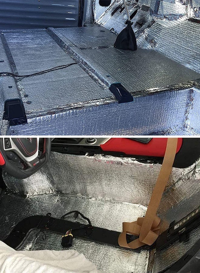 Generic Car Heat Sound Deadening Insulation Mat, Automobile Sound Deadening & Heat Insulation Material for Auto Hood Engine Roof Door and Trunk,500 x 2000 mm, Aluminum Foil Finish  - Image 5