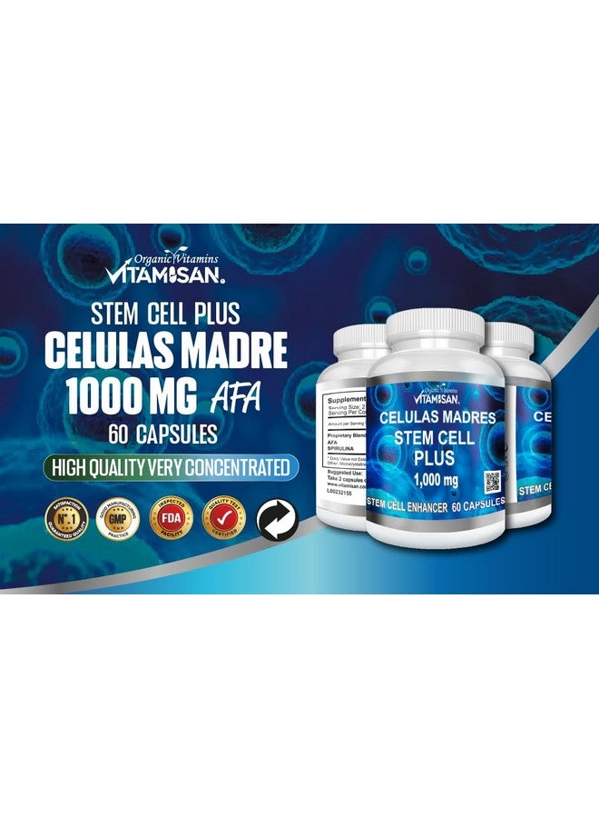 VITAMISAN 4 Celulas Madres Stemcells AFA Blue Green Algae Anti-Aging 240 Capsules - Image 2