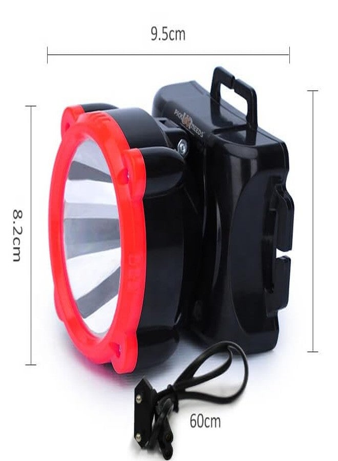 Pick Ur Needs Laser LED Adjustable Head lamp Torch Rechargeable Emergency Torch Light (20Watt) (Black) - Image 5