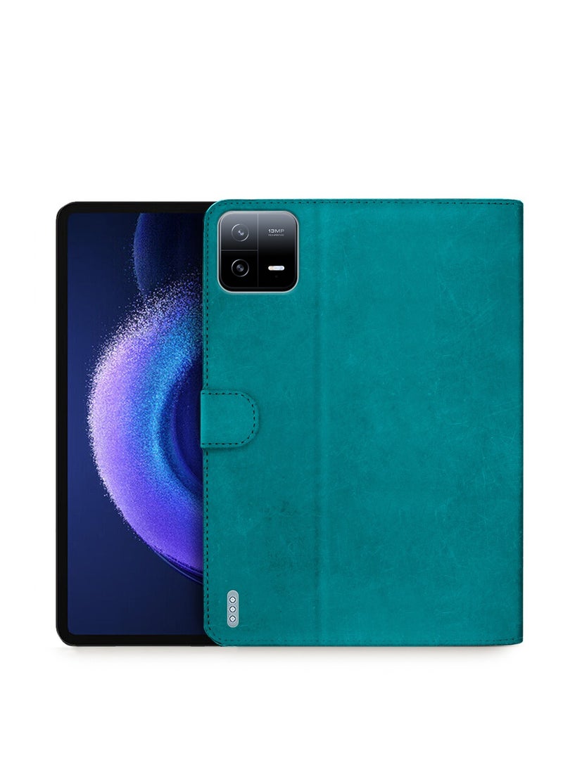 Wtech PU Leather Flip Case Cover For Xiaomi Pad 6 / Pad 6 Pro 11 Inch 2023 Sea Green - Image 1