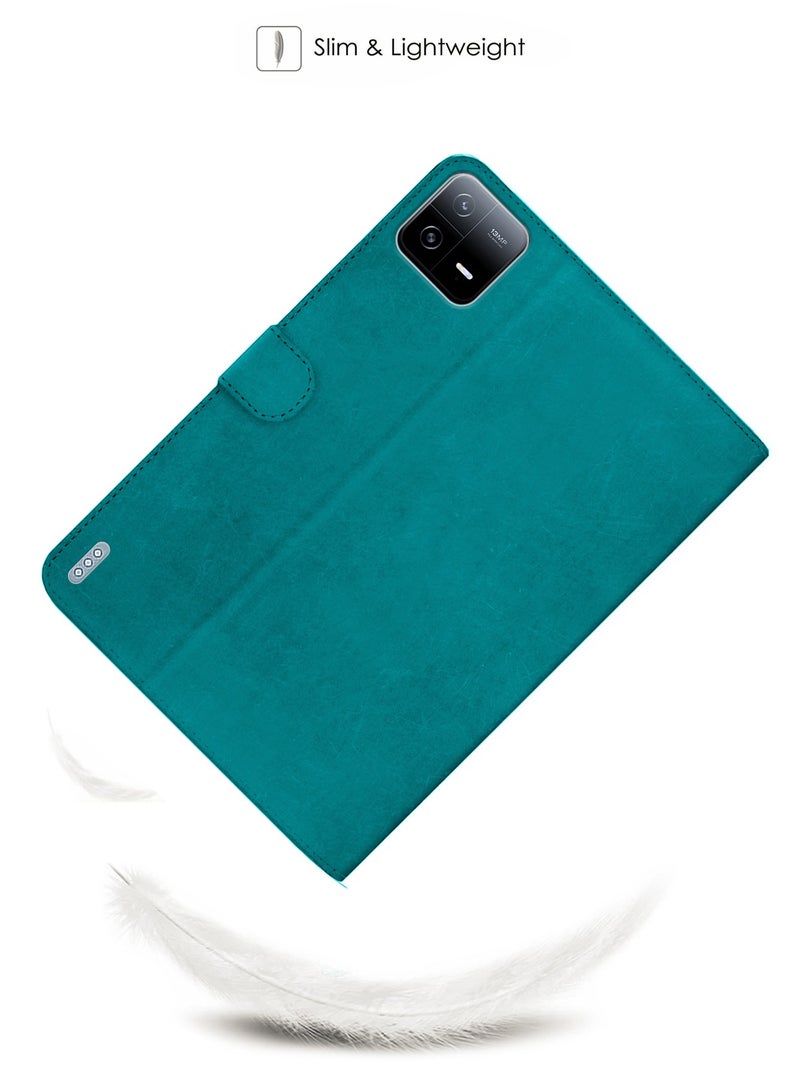 Wtech PU Leather Flip Case Cover For Xiaomi Pad 6 / Pad 6 Pro 11 Inch 2023 Sea Green - Image 2