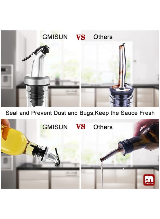 GMISUN Olive Oil Dispenser And Vinegar Bottle 3 Pack 17oz, For Kitchen, Glass Cooking Oil Container Cruet with Pourer Spout, Funnel And Labels, Clear - Image 5