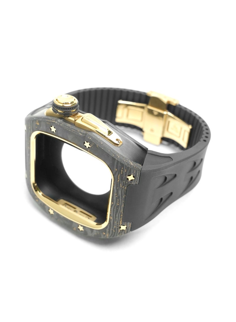 Luxury Designed Rugged Metal Protective Case , Shockproof Bumper With Silicone Strap Compatible for Apple Watch Series 10  46Mm - KY4601 - Image 1