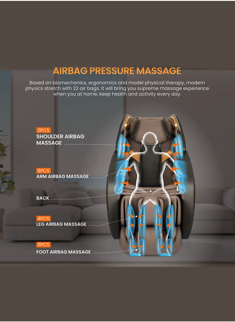 ZEITAKU - Manzoku Full Body Massage Chair for Home & Office with Voice Control, Airbag Pressure Massage & Zero Gravity - Image 1