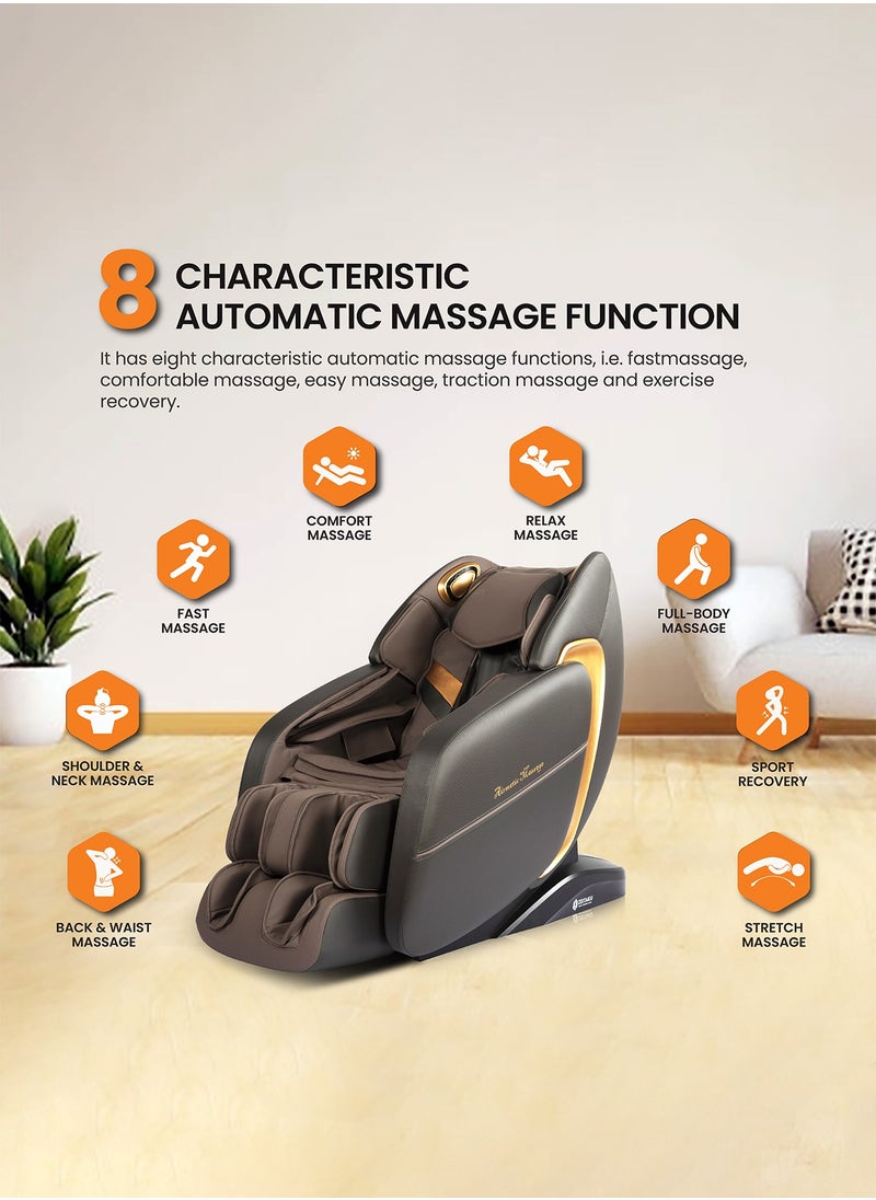 ZEITAKU - Manzoku Full Body Massage Chair for Home & Office with Voice Control, Airbag Pressure Massage & Zero Gravity - Image 1