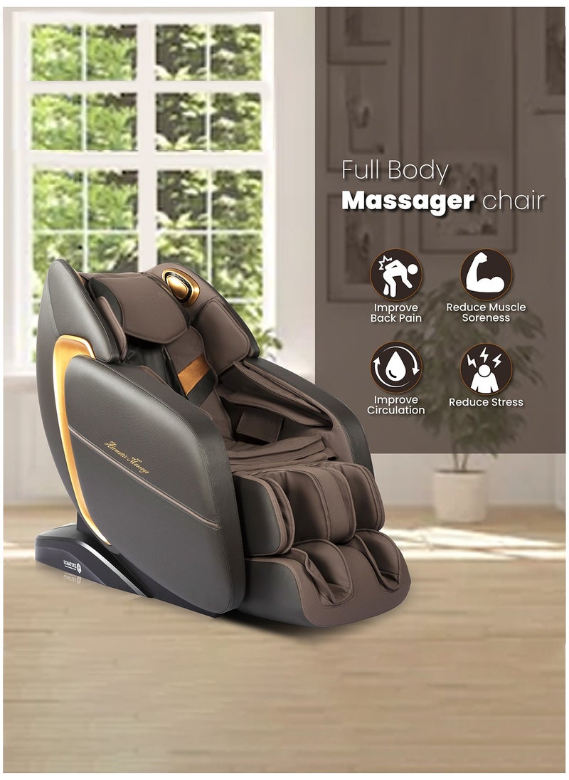 ZEITAKU - Manzoku Full Body Massage Chair for Home & Office with Voice Control, Airbag Pressure Massage & Zero Gravity - Image 1