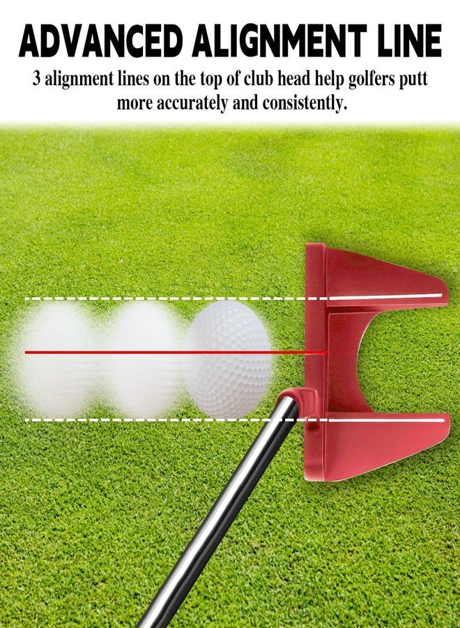 MAZEL Tour GS Men's Golf Putter,Right Handed,Golf Head Cover Included (GS3-Red Grip) - Image 2