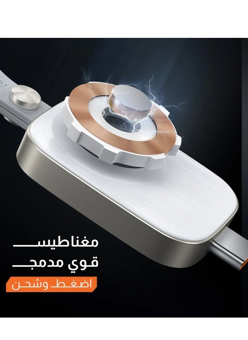 مكدودو مكدودوشاحن لاسلكي مغناطيسي لساعة أبل ، مغناطيس محمول ، التعريفي ، USBC شحن الوسادة ، iWatch سلسلة 8 ، 7 ، SE ، 6 ، 5 ، 4 ، 3 - أبيض  - Image 4