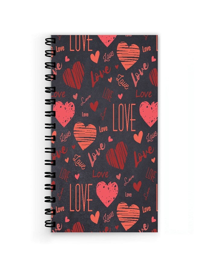 Plan To Gift love heart texture Spiral Wiro Unruled Blank Pages Notebook Diary Journal Drawing Book Size-A5(6X9 Inches) (love heart texture) - Image 1