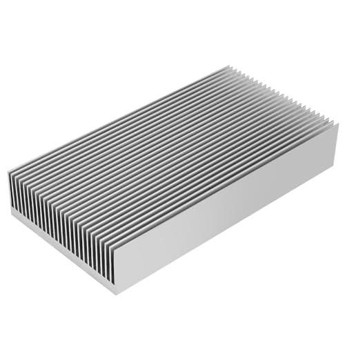 Manesi Silver Tone Aluminium Radiator Heatsink Heat Sink 150x80x27mm，6.25" x 3.15" x 1.06"(L*W*H) - Image 1