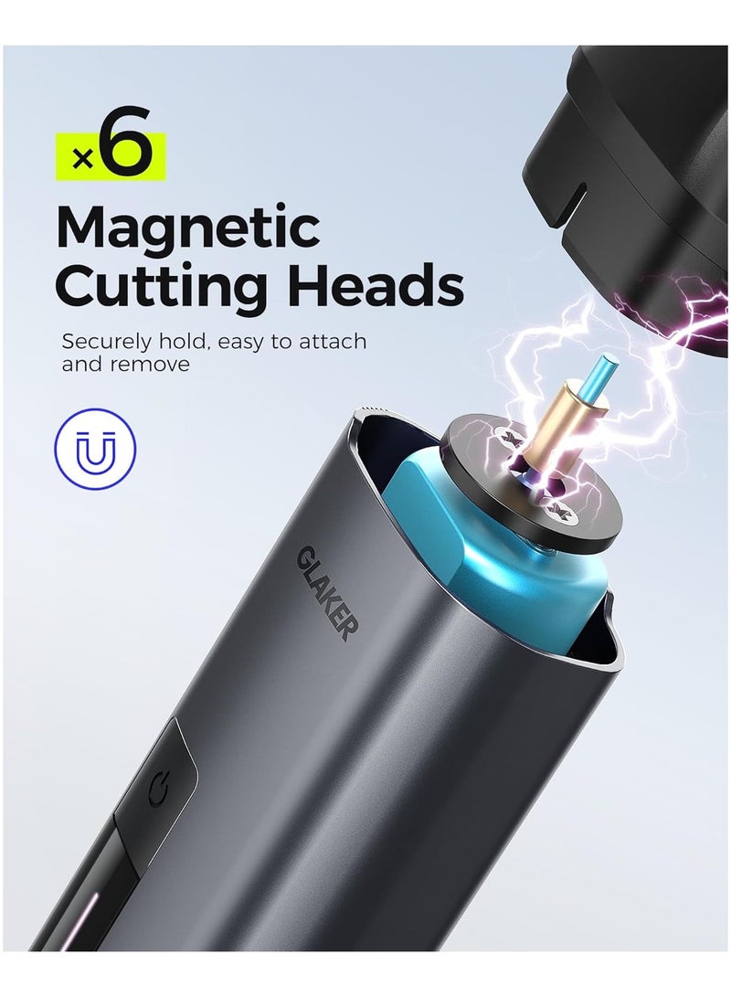 GLAKER Beard Trimmer for Men,Cordless Hair Trimmer,Electric Razor with Interchangeable Magnetic Attachments for Hair Body Facial Trimming, 6 in 1 Men Gromming Kit with Storage Bag and Beard Bib Apron - Image 2