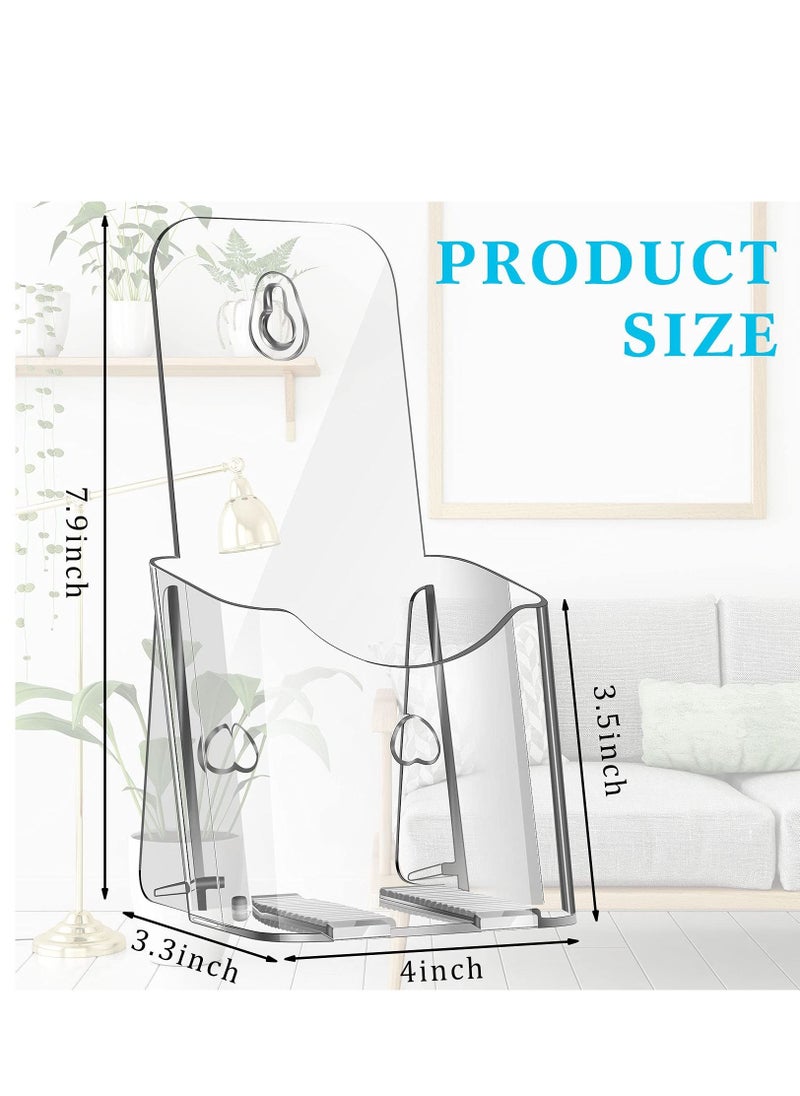 Generic - 5Pieces Acrylic Brochure Holder Stand Pamphlet Holder 4 Inch Clear Literature Holder Plastic Flyer Display Stand for Vendors, Trifold, Brochure, Menu, Magazine, Pamphlet, Booklets - Image 1
