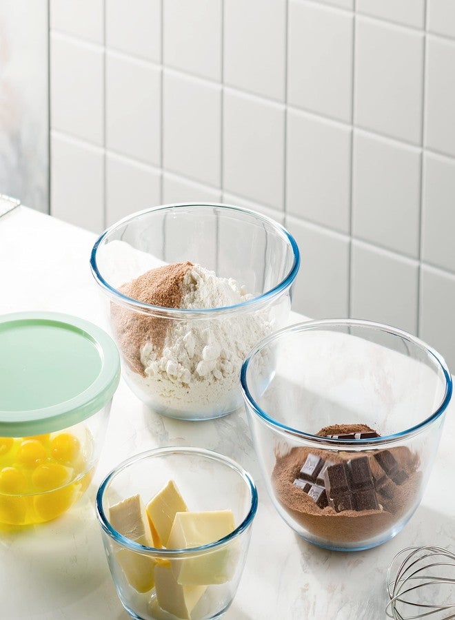 Table Concept Concept Mixing Bowls with Lids, Glass Nesting Bowls, Space Saving Food Storage Containers, 6 Piece Set - Image 2