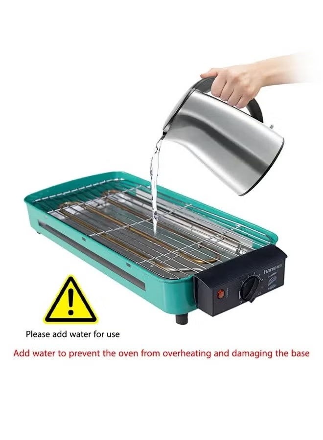 Electric Indoor Grill, 2 in 1 Indoor Grills for Kitchen, Versatile Smokeless Indoor Grill for Home Cooking With Grill Mesh, Non-Stick Baking Pan and Drip Tray - Image 5