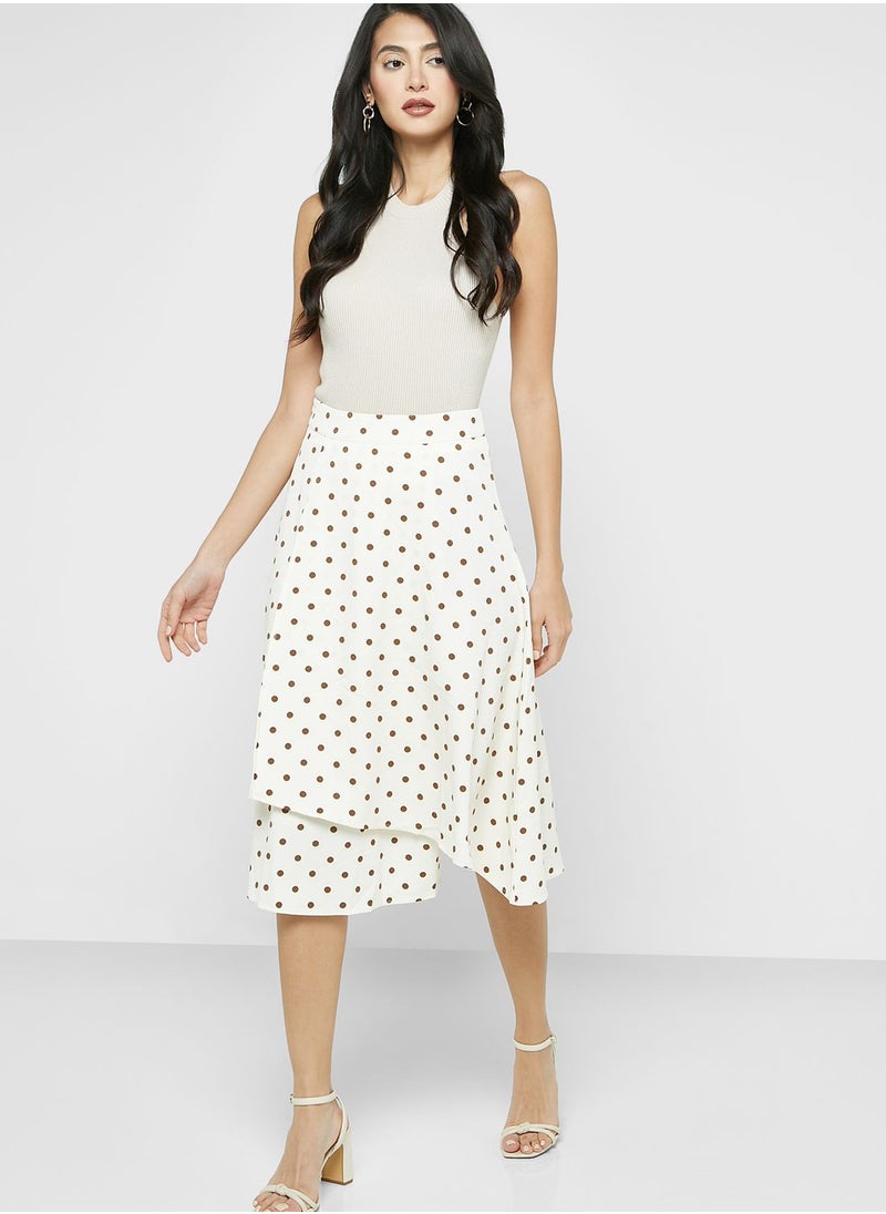 ELLA - Asymmetrical Polka Dot Skirt - Image 1