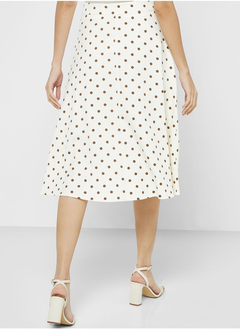 ELLA - Asymmetrical Polka Dot Skirt - Image 1