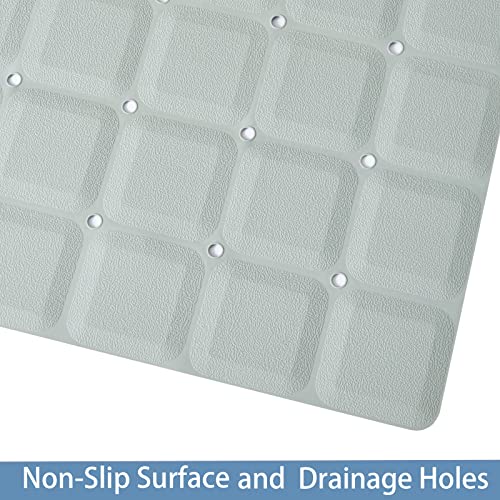 Webos Foldable Silicone Bathtub Mat: Jumbo Size Heavy Duty Safety Bath Mat for Tub Without Suction Cups Non Slip Bath & Shower Mat for Textured, Reglazed, Refinished Tub (Grey, 35.8 x 17.7) - Image 3