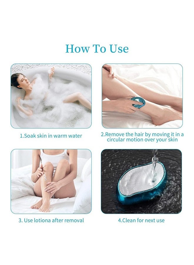 J3G Crystal Hair Eraser, Painless Hair Remover Tools Reusable and Washable, Painless Exfoliation for Arms, Legs, Chest,Back Fast & Easy for Men and Women, Soft Smooth Skin - Image 4