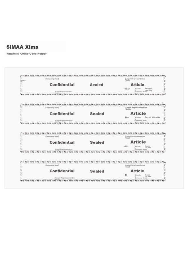 Simaa 100 Self-adhesive File Sealing Strips 297*50mm, Bid Doent Bag Sealing Strips, Doent File Bag Sealing Strips, No Glue Required Sealing Strips 6813 - Image 4
