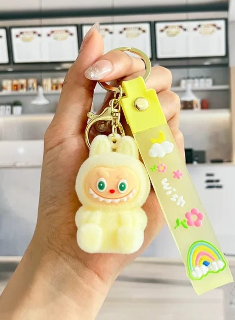 LABUBU Keychain For Women And Girls, Cute Labubu Doll Wristlet Accessories For Backpack Handbag Car Keys - Image 2