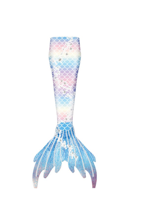 Loquat Children's Mermaid Swimsuit Girls Mermaid Swimsuit Mermaid Princess Suit Mermaid Tail Performance Suit-Color:E415 Single Tail- - Image 1