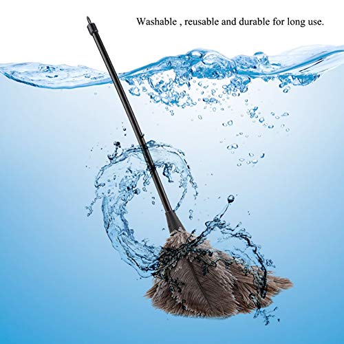 Aramox Duster, Mini Handmade Long Handle Soft Duster for Dusting Household Ornaments, Light Fittings, Fan Blades - Image 4