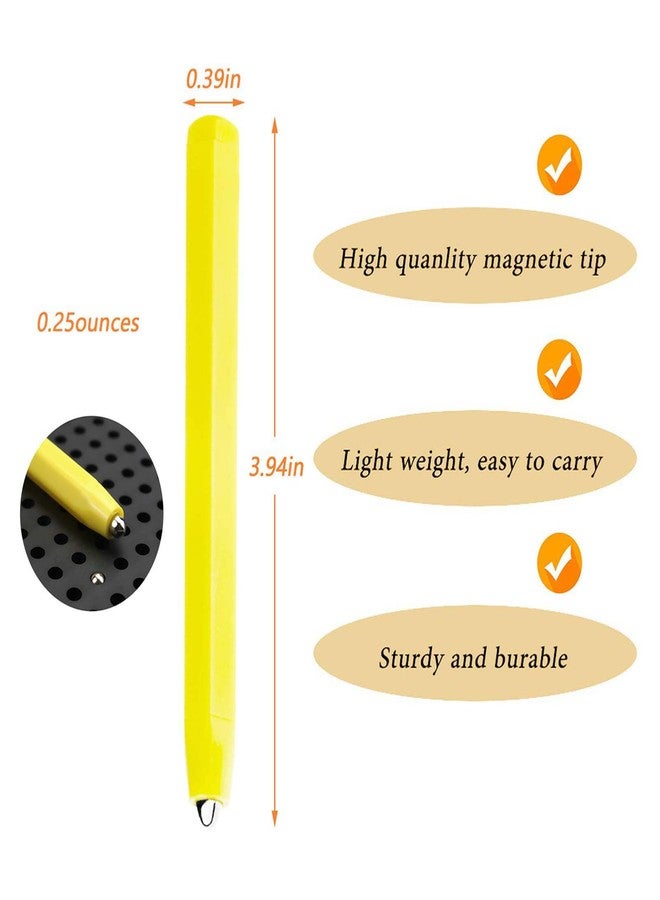 Ribee Replacement Stylus Magnetic Drawing Pen Magnet Replacement Pens for Magnetic Drawing Board Pen Replacement Magnapad A to Z and Numbers 0-9 (Yellow) - Image 2