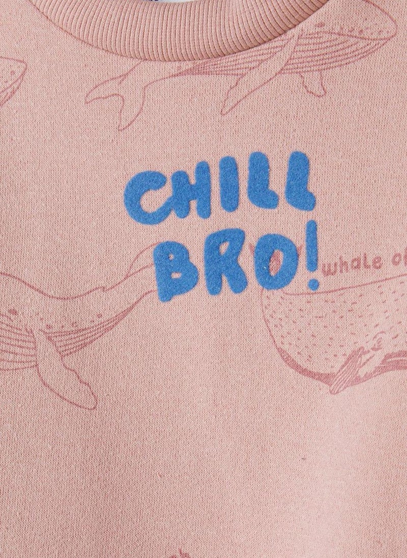 MINOTI Boys Crew Sweatshirt with Print - Image 4