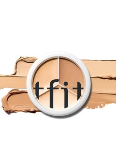 TFIT Cover Up Pro Concealer Palette - 3-in-1 Full Coverage Color Correcting Cream (Hydrating, 01 Neutral, 0.52 Oz) for Dark Circles, Spots, Puffiness - High Coverage Eye Corrector for All Skin Tones  - Image 1