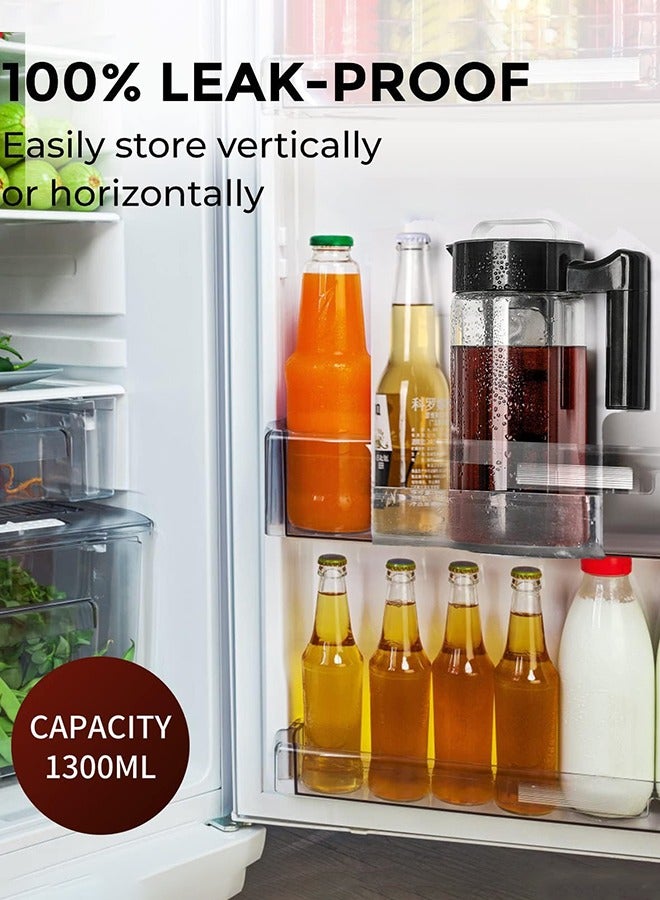 Garlo Cold Brew Coffee Maker, Iced Coffee Maker and Tea Brewer with Easy to Clean Reusable Mesh Filter Borosilicate Glass Pitcher 1.3L  - Image 5