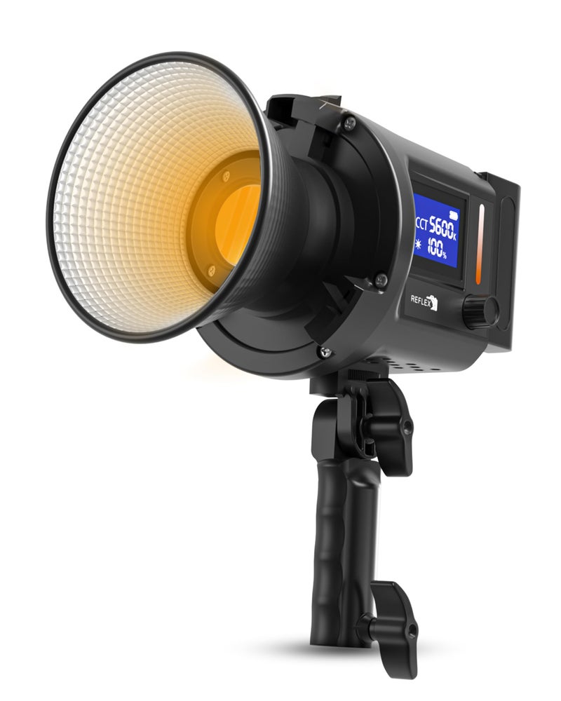 REFLEX CAMERA Professional 80W Handheld LED Photography Light â€“ Portable Studio Video Light, Continuous Lighting for Photography, Handheld LED Spotlight. 3200-5600K 18000lux/1m CRI97 12 Effects + RGB - Image 1