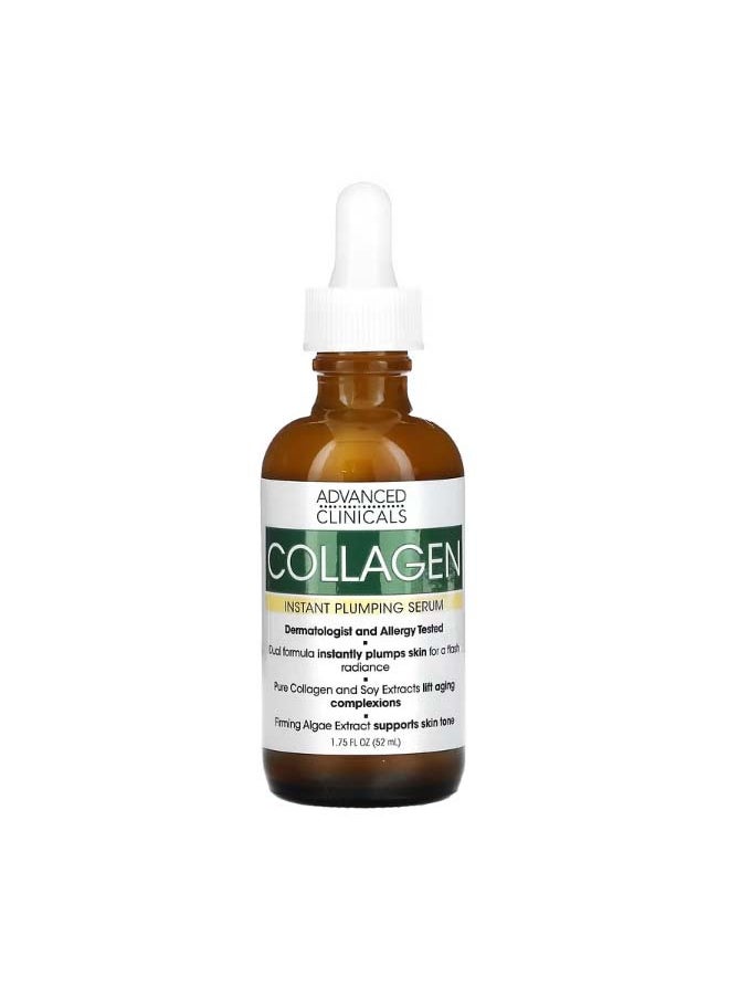 Advanced Clinicals Collagen Serum Instant Plumping 1.75 fl oz 52 ml  - Image 1