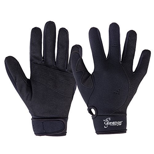Seavenger Abyss Dive Gloves | 1.5mm Neoprene Mesh | Scuba Diving, Wakeboarding, Spearfishing (Black, Large) - Image 2
