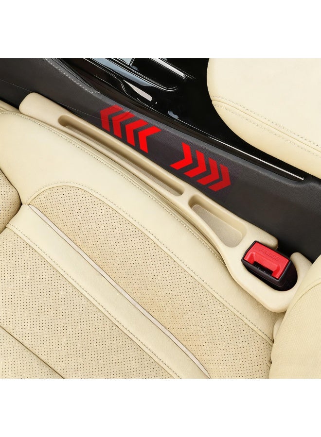 2 Pack Car Seat Gap Filler Organizer Universal Suitable For Car, Suv, Truck Accessories Seat Gap Plug Blocker With Storage Slot (Beige) - Image 4