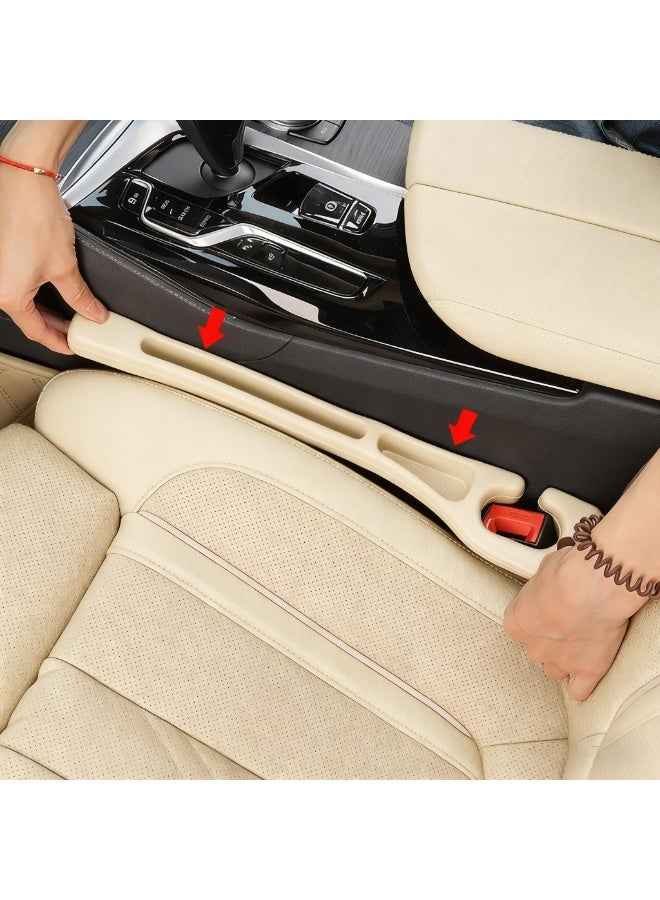 2 Pack Car Seat Gap Filler Organizer Universal Suitable For Car, Suv, Truck Accessories Seat Gap Plug Blocker With Storage Slot (Beige) - Image 5