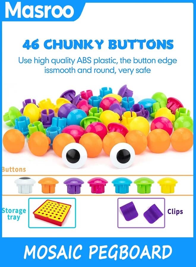 Masroo Color Matching Mosaic Pegboard – Sensory Early Learning Kids Activity, Educational Preschool Toys Gifts for Kids, Boys & Girls Ages 3+ - Image 5