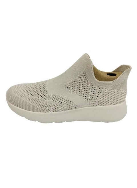 Lightweight slip on shoes comfortable and durable men's classic & fashion sneakers  shoes for men and shoes for women  Basic Breathable Mesh shoe Lazy shoes design by DUOZOULU - Chalk White