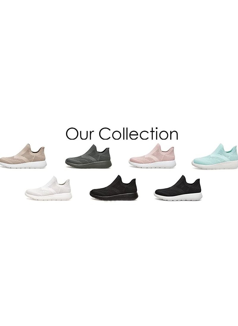 DUOZOULU - Lightweight slip on shoes comfortable and durable men's classic & fashion sneakers  shoes for men and shoes for women  Basic Breathable Mesh shoe Lazy shoes design by DUOZOULU - Chalk White - Image 1