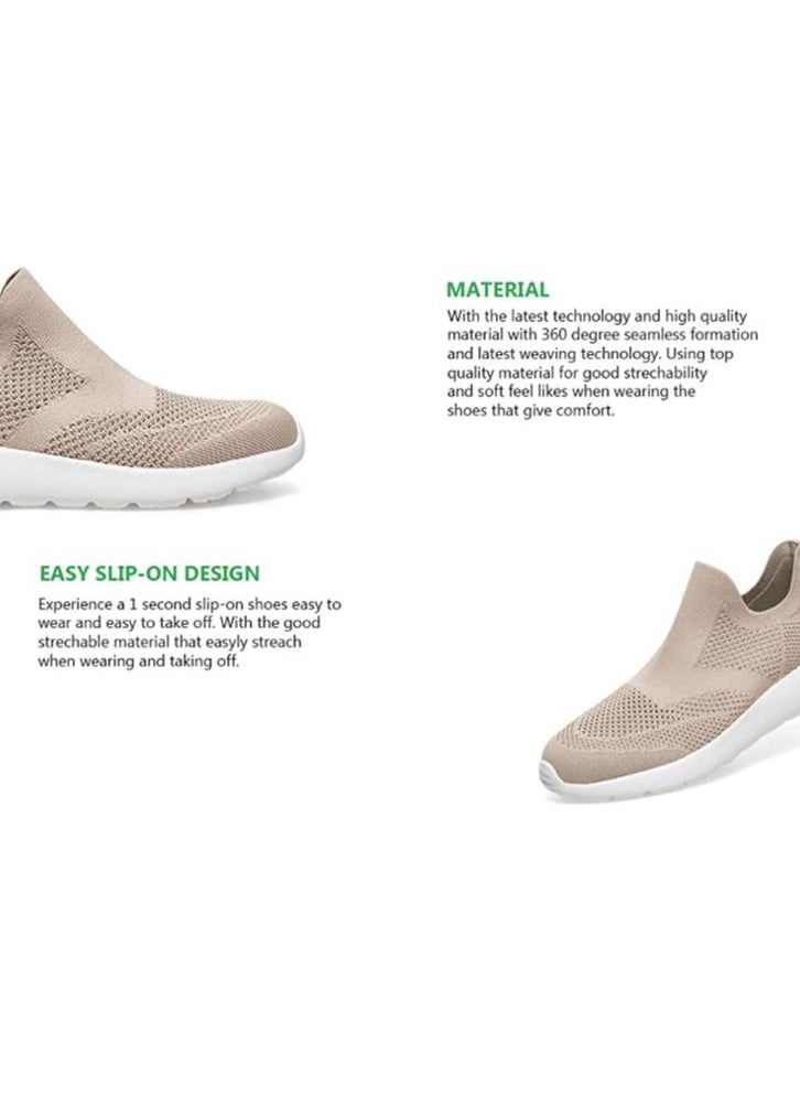 DUOZOULU - Lightweight slip on shoes comfortable and durable men's classic & fashion sneakers  shoes for men and shoes for women  Basic Breathable Mesh shoe Lazy shoes design by DUOZOULU - Chalk White - Image 1