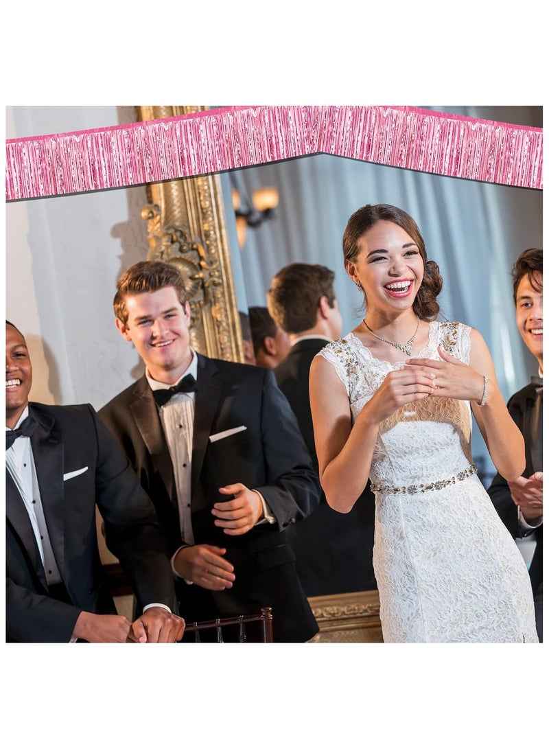 آنا ستارة خلفية لحفلة عيد الميلاد بحجم 30*200 سم مع أربعة شرائط من زينة اللمعان والشرائط المتدلية - مجموعة من 6 قطع - Image 3