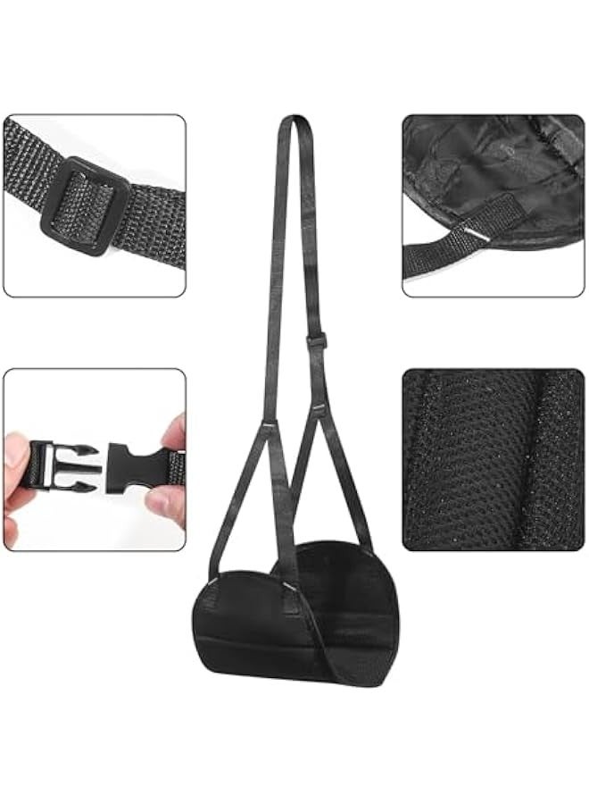 TRASSLE Airplane Footrest, Airplane Travel Foot Rest, Portable Travel Foot Hammock, Airplane Travel Accessories, Adjustable Flying Foot Rest for Airplane Travel, for Long Flight Bus Train Office  - Image 2