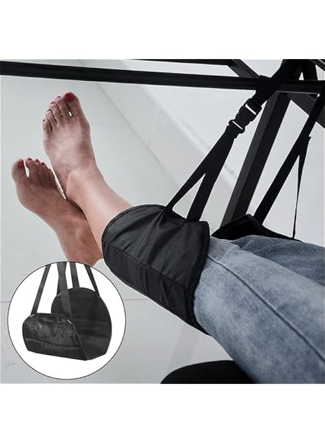 TRASSLE Airplane Footrest, Airplane Travel Foot Rest, Portable Travel Foot Hammock, Airplane Travel Accessories, Adjustable Flying Foot Rest for Airplane Travel, for Long Flight Bus Train Office  - Image 4