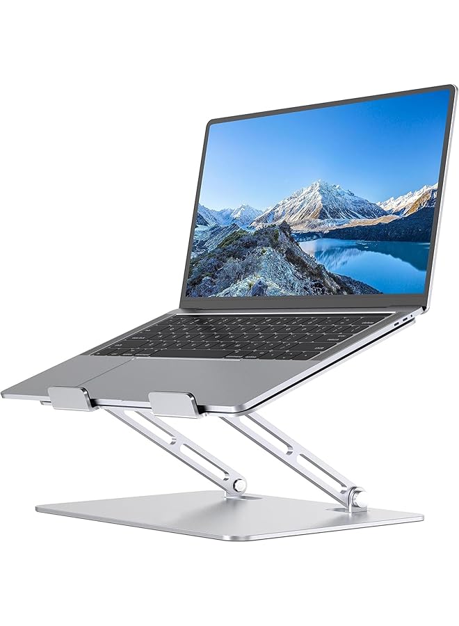 erorex Adjustable Laptop Stand Holder Portable Laptop Riser Ergonomic Aluminum Laptop Riser For Desk Foldable Laptop Holder Portable Laptop Riser For 10 16 Inch Laptop Notebook Tablet And More  - Image 1